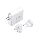 Wielofunkcyjna ładowarka Forcell F-Energy 4w1 2 x USB A + USB C 15W + power bank 8000mAh + ładowanie bezprzewodowe biała