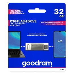 Goodram GOODRAM pendrive OTG USB A + Typ C ODA3 32GB USB3.2