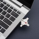 Pendrive 16GB USB 3.2 Gen 1 (USB A / USB C / Lightning / Micro USB) Forcell F-Data Metal Quad srebrny