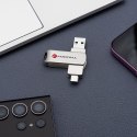 Pendrive 32GB USB 3.2 Gen 1 (USB A / USB C) Forcell F-Data Metal Duo srebrny