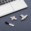 Pendrive 32GB USB 3.2 Gen 1 (USB A / USB C) Forcell F-Data Metal Duo srebrny