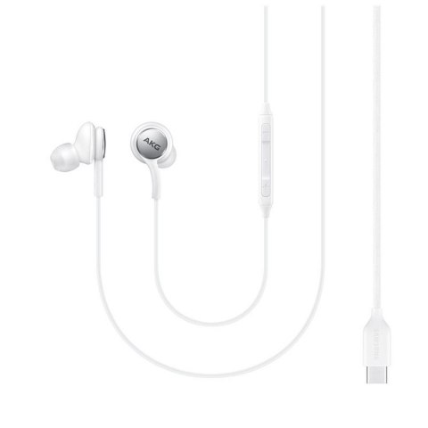 Oryginalne Słuchawki przewodowe douszne USB C Samsung AKG IC-100BWEGEU blister białe