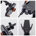 Uchwyt na telefon do samochodu indukcyjny Forcell F-Grip HS6 15W do szyby / kratki czarny