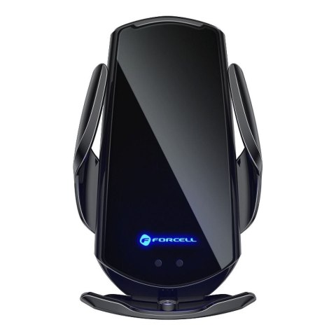 Uchwyt na telefon do samochodu indukcyjny automatyczny Forcell F-Grip HS1 Qi 15W do szyby / kratki czarny