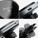 Uchwyt na telefon do samochodu indukcyjny zgodny z MagSafe Forcell F-Grip Air Mag F-07 Qi2 15W do kratki srebrny