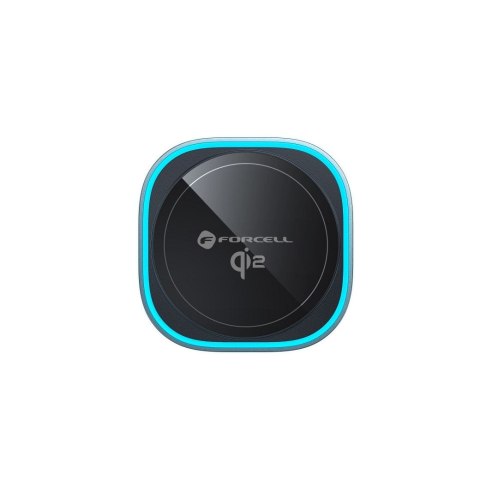 Uchwyt na telefon do samochodu indukcyjny zgodny z MagSafe Forcell F-Grip Air Mag F-07 Qi2 15W do kratki srebrny