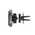 Uchwyt na telefon do samochodu indukcyjny zgodny z MagSafe Forcell F-Grip Air Mag F-07 Qi2 15W do kratki srebrny