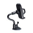 Uchwyt na telefon do samochodu uniwersalny Forcell F-Grip Carbon Bracket ramię 17cm do szyby czarny