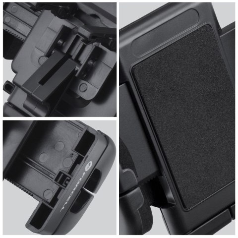 Uchwyt na telefon do samochodu uniwersalny Forcell F-Grip Regular 17 cm do szyby / deski / kratki czarny