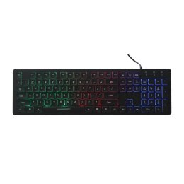 ART klawiatura przewodowa USB A QWERTY podświetlana slim AK-20 czarna