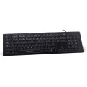 ART klawiatura przewodowa USB A QWERTY podświetlana slim AK-20 czarna