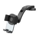 Uchwyt na telefon do samochodu Blue Star Long Neck Crystal do deski / szyby czarny