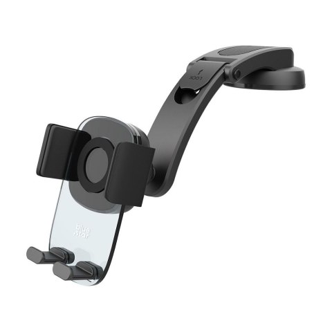 Uchwyt na telefon do samochodu Blue Star Long Neck Crystal do deski / szyby czarny