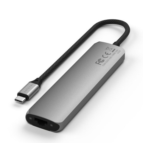 Adapter HUB 7w1 USB C Satechi Slim ST-P7SM szary
