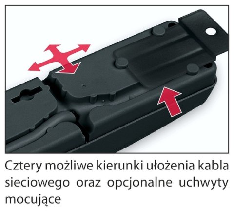 Listwa zasilająca 5 gniazd ACAR F5 1,5 m czarna