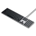 Klawiatura przewodowa USB C QWERTY Satechi Slim W3 Wired ST-UCSW3M szara