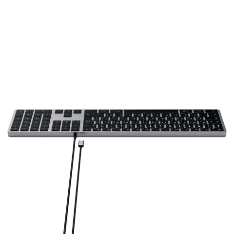 Klawiatura przewodowa USB C QWERTY Satechi Slim W3 Wired ST-UCSW3M szara