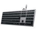 Klawiatura przewodowa USB C QWERTY Satechi Slim W3 Wired ST-UCSW3M szara