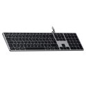 Klawiatura przewodowa USB C QWERTY Satechi Slim W3 Wired ST-UCSW3M szara