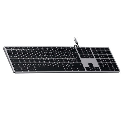 Klawiatura przewodowa USB C QWERTY Satechi Slim W3 Wired ST-UCSW3M szara