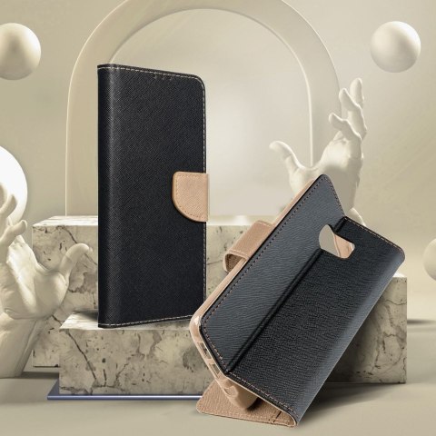 Etui z klapką na iPhone 14 PLUS Fancy Book czarno-złote