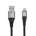 Kabel USB A do Micro USB Blue Star 2A z oplotem 1,2 m TFK-DC-003 czarny