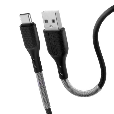 Kabel USB A do USB C Forcell F-Energy QC4.0 5A 60W Carbon 1 m CB-02A czarny