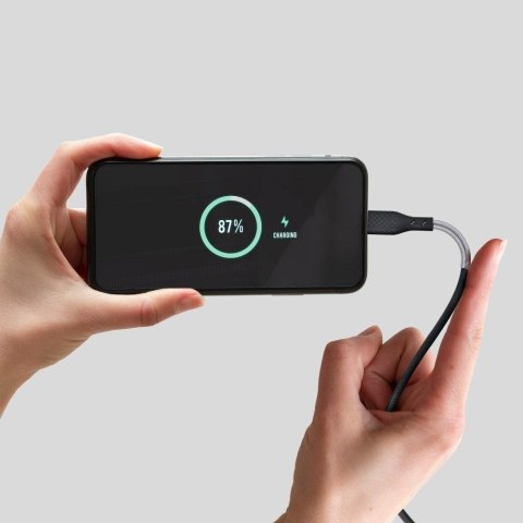Kabel USB A do USB C Forcell F-Energy QC4.0 5A 60W Carbon 1 m CB-02A czarny
