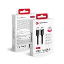 Kabel USB C do USB C Forcell F-Energy QC4.0 PD 3A 60W 0,25 m C338 czarny