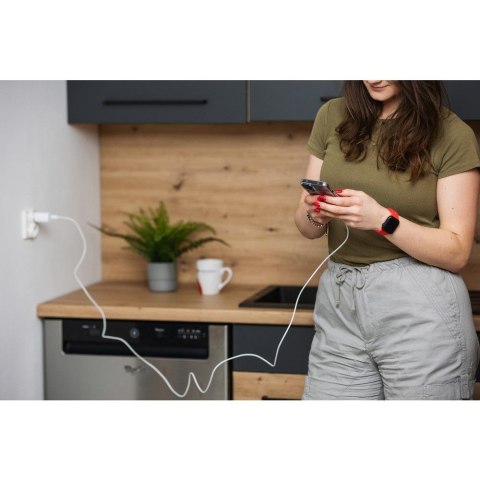 Kabel USB C do USB C Forcell F-Energy QC4.0 PD 3A 60W 1,5 m C338 biały