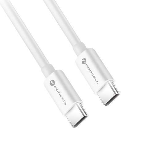 Kabel USB C do USB C Forcell F-Energy QC4.0 PD 3A 60W 1 m C338 biały