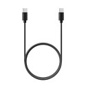Kabel USB C do USB C PD QC 3A 60W 1 m C296 (długa końcówka 8mm) czarny
