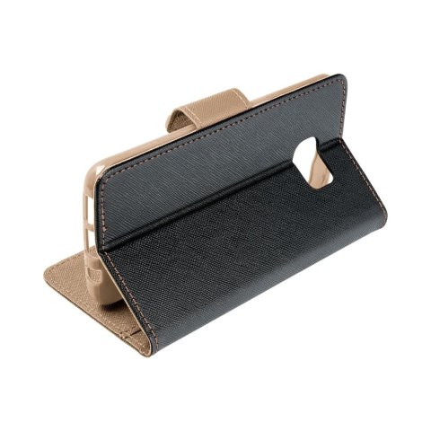 Etui z klapką na iPhone 16 PLUS Fancy Book czarno-złote