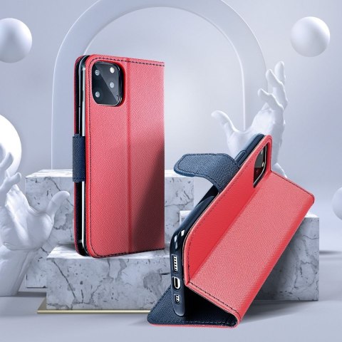 Etui z klapką na Samsung S25 PLUS Fancy Book czerwono-granatowe
