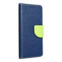 Etui z klapką na Samsung S25 PLUS Fancy Book granatowo-limonkowe