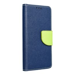 Etui z klapką na Samsung S25 PLUS Fancy Book granatowo-limonkowe