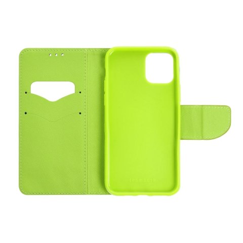 Etui z klapką na Samsung S25 PLUS Fancy Book granatowo-limonkowe