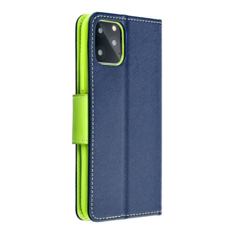 Etui z klapką na Samsung S25 PLUS Fancy Book granatowo-limonkowe