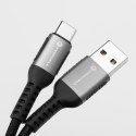 Kabel USB A do USB C Forcell F-Energy QC4.0 3A 66W Cafule 0,25 m C256 czarny