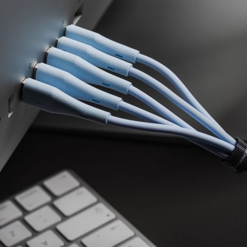 Kabel USB A do USB C Forcell F-Energy QC4.0 3A 66W Silicone 1 m C342 niebieski