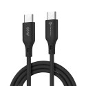 Kabel USB C do USB C Forcell F-Energy QC4.0 PD 3A 60W Silicone 1 m C344 czarny