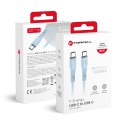 Kabel USB C do USB C Forcell F-Energy QC4.0 PD 3A 60W Silicone 1 m C344 niebieski