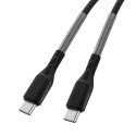Kabel USB C do USB C Forcell F-Energy QC4.0 PD 5A 100W Carbon 1 m CB-04C czarny