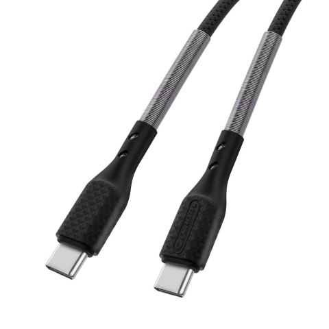 Kabel USB C do USB C Forcell F-Energy QC4.0 PD 5A 100W Carbon 1 m CB-04C czarny