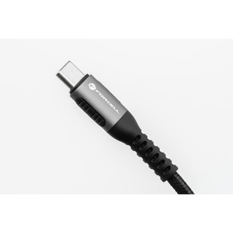 Kabel USB C do USB C Forcell F-Energy QC4.0 PD 5A 240W Cafule 0,5 m C263 czarny