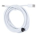 Kabel USB C do USB C PD QC3.0 3A 30W 3 m HD26 biały