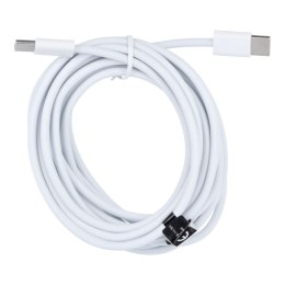 Kabel USB C do USB C PD QC3.0 3A 30W 3 m HD26 biały