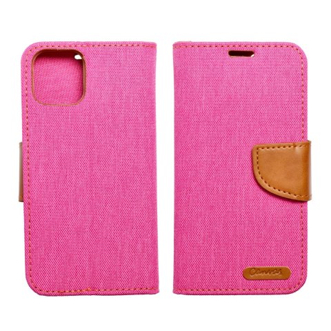 Etui z klapką Samsung A14 4G / A14 5G Canvas Book różowe