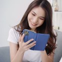 Etui z klapką na Samsung A12 / M12 Smart Case Book granatowe