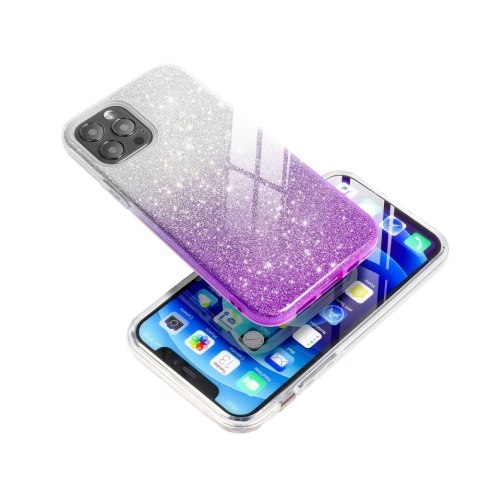 Etui na iPhone 11 PRO Shining transparentne fioletowe
